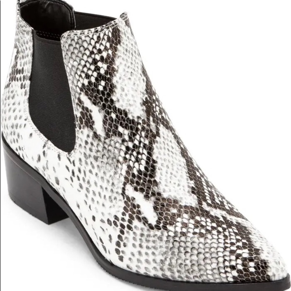 Blondo Emilia Snakeskin Chelsea Boots